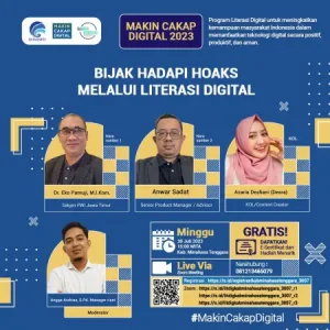 Webinar Kemenkominfo: Belajar Literasi Digital Agar Bijaksana Hadapi Hoaks