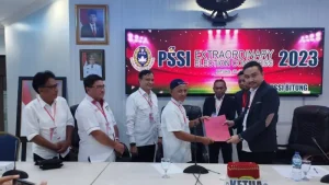 Kongres Luar Biasa PSSI Bitung Sepakat Pilih Geraldi Mantiri Ketua Umum Askot 2023-2027