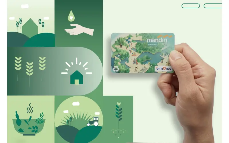 Pertama di Indonesia! Bank Mandiri Terbitkan Kartu Debit dan E-Money Plastik Daur Ulang
