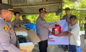 Polres Minsel Bantu Pompa Air ke Warga Pondang