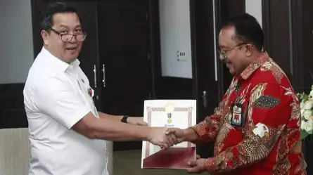 Steven Kandouw Terima Kunjungan BPKP Perwakilan Sulut, Berikan Penghargaan Satyalancana Karya Satya