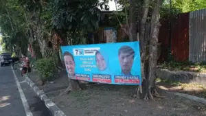 Baliho Parpol Mulai Hiasi Pohon Perindang Bitung, Bawaslu: Ini Belum Tahapan Kampanye