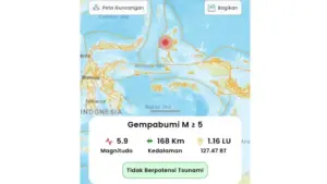 Gempa Mag 5.9 Buat Panik Warga Bitung, BPBD: Tidak Berpotensi Tsunami