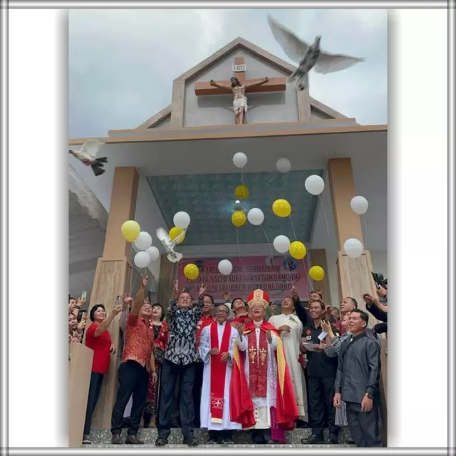 Hadiri Tahbisan Gereja Stasi Salib Suci Tondangow, Wenny Lumentut Sampaikan Pesan Gubernur Olly Dondokambey