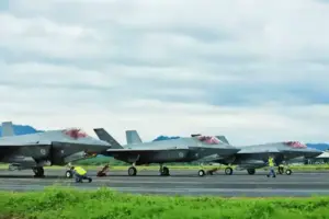 Tiga Jet Tempur F-35 RAAF Australia Mendarat di Lanud Sam Ratulangi Manado