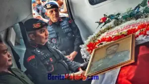 Tangis Keluarga dan Sahabat Sambut Kedatangan Jenazah Brigpol Anumerta Rudi Agung di Tanah Nyiur Melambai