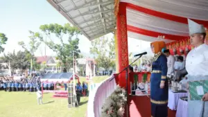 Wali Kota, Tatong Bara Irup Upacara Peringatan HUT ke-59 Provinsi Sulut