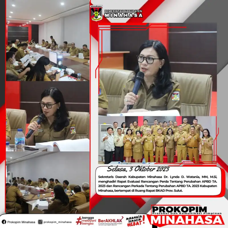 Lynda Watania Hadiri Rapat Evaluasi Ranperda Perubahan APBD Tahun 2023