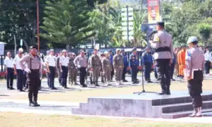 Gelar Pasukan, Polres Minsel Siap Amankan Pemilu 2024