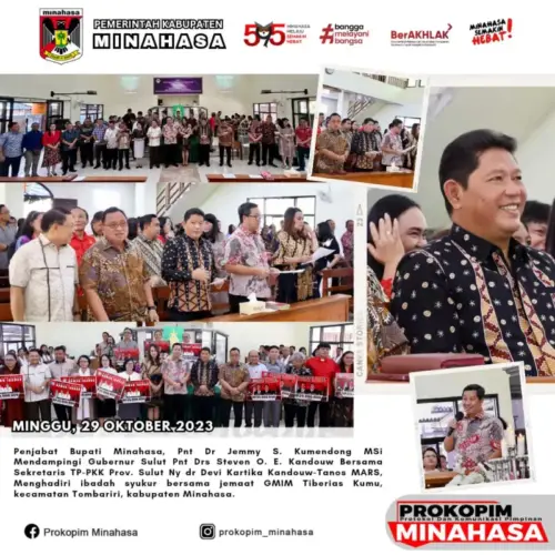 Steven Kandouw Ibadah Minggu bersama di GMIM Tiberias Kumu, Tombariri
