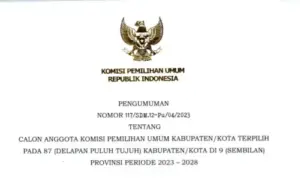 Ini Anggota KPU Terpilih 7 Kabupaten/Kota di Sulawesi Utara