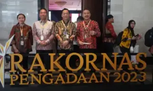 Bupati Franky Wongkar Hadiri Rakornas Pengadaan Tahun 2023