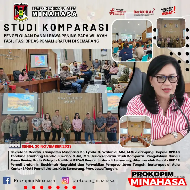 Sekda Lynda Watania Studi Komparasi Pengelolaan Danau di Semarang
