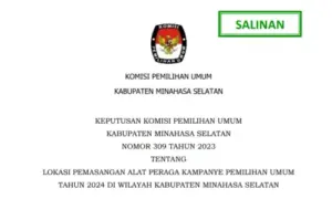 Cek! KPU Minsel Larang Pasang APK di Lokasi Ini