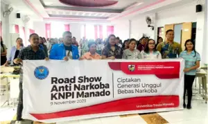 Di Road Show KNPI Manado, Natanael Pepah Ajak Generasi Muda Tegas Katakan Tidak pada Narkoba