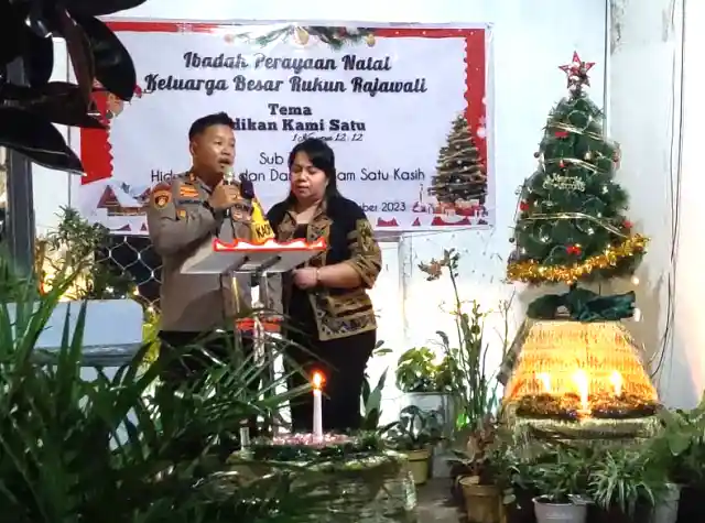 Sarat Toleransi, Kapolres Minut AKBP Dandung Wibowo Jadi Tamu Spesial Ibadah Pra Natal Rukun Rajawali