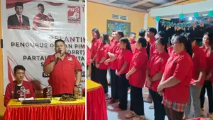 Steven Tumilantow Lantik Pengurus PSI se-Kecamatan Kema