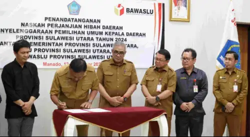 Olly Dondokambey Tanda Tangan Anggaran Pilkada Sulut 2024, Nilainya Fantastis