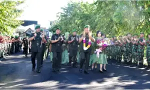 Kodam XIII/Merdeka Gelar Tradisi Penerimaan dan Penyambutan Brigjen TNI Yustinus Nono Yulianto