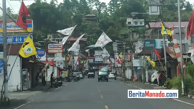 Bendera Gerindra Dominasi Pemandangan di Wilayah Tataaran