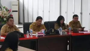 Jemmy Kumendong Pimpin Jajaran Pemkab Minahasa Ikuti Rakor PID 2024
