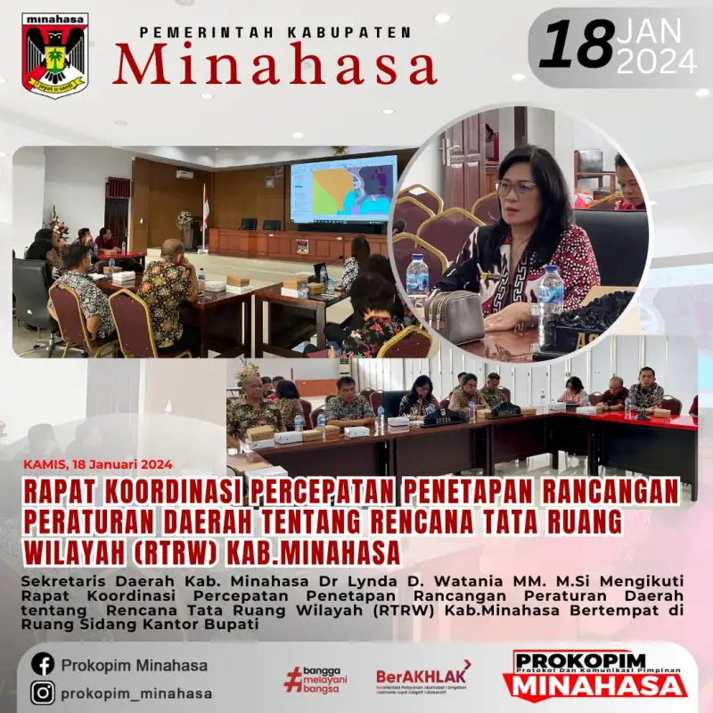 Ikuti Rakor RTRW, Sekda Lynda Watania Sampaikan Hal Ini