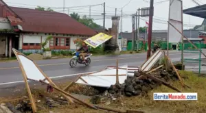 Cuaca Ekstrim, Baliho Caleg Jadi ‘Korban’