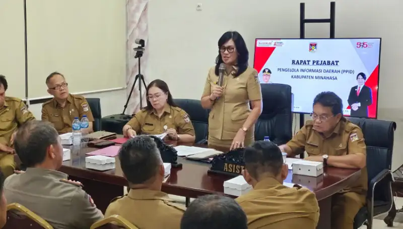 Rapat PPID, Sekda Lynda Watania Jamin Keterbukaan Informasi Publik