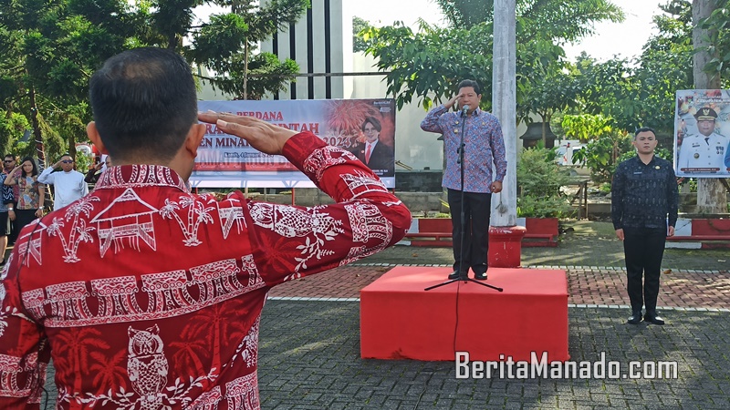 Apel Kerja Awal Tahun 2024 Pemkab Minahasa, Jemmy Kumendong Ajak ASN Perkuat Motivasi Kerja
