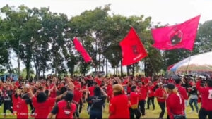 Satgas PDI Perjuangan Bitung Halau Penyusup di Kampanye Terbatas Danowudu