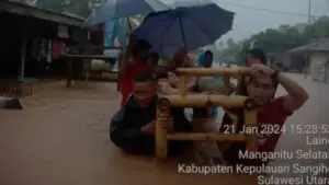 196 Rumah Terdampak Banjir di Desa Laine Kabupaten Kepulauan Sangihe