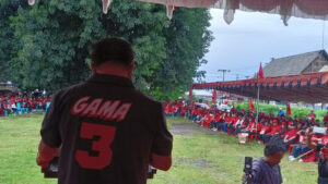 Kenakan Baju GaMa 3, Maurits Mantiri Bakar Semangat Kader PDI Perjuangan Bitung