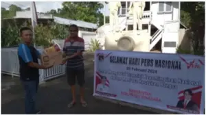 Baksos Warnai Peringatan HPN 2024 di Monumen Pers Mendur Kawangkoan