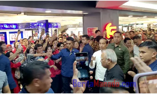 Joko Widodo Disambut Meriah, Megamall Manado Diserbu Warga