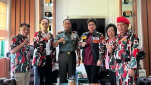 Maya Rumantir Temui Pangdam XIII Merdeka, Sampaikan Legalitas Pengurus LMP Sulut