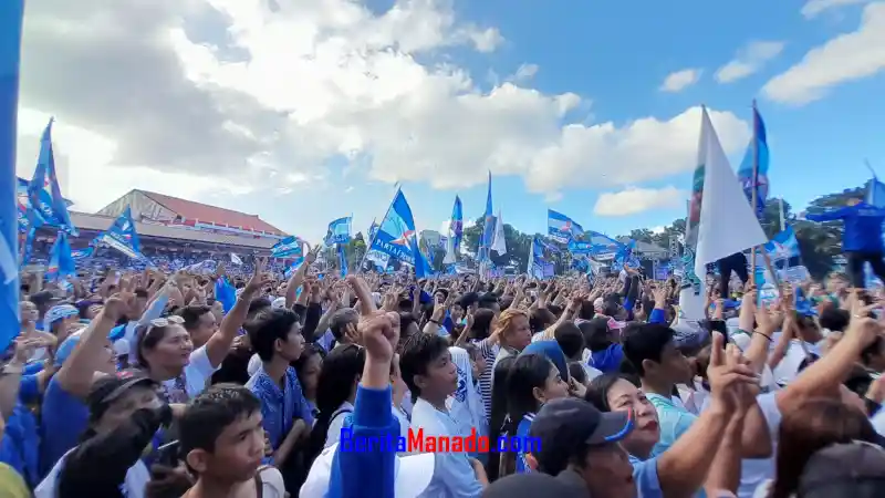 Kampanye di Manado Partai Demokrat Turunkan Kekuatan Penuh, Untuk Prabowo-Gibran Satu Putaran