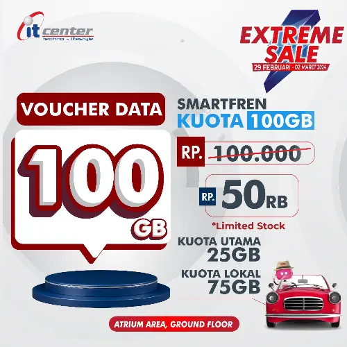 Extreme Sale itCenter Manado Hadirkan Kuota Data Termurah, 100GB Hanya Rp50 ribu!