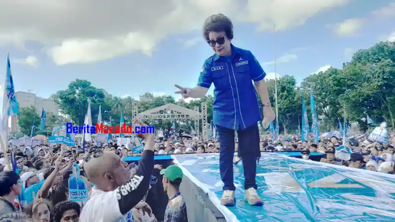 Kampanye Akbar di Manado, Noortje Van Bone  Bakar Semangat Pendukung untuk Kemenangan Prabowo-Gibran