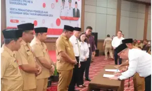 Dinas PMD Bolmong Selatan dan Bank SulutGo Implementasikan Interkoneksi SISKEUDESLINK dengan CMS KASDA Online