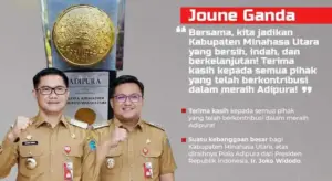 Bravo! Joune Ganda – Kevin Lotulung Bawa Minahasa Utara Sabet Piala Adipura