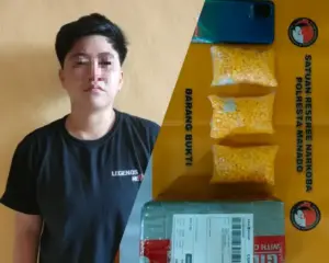 Ditangkap! Perempuan Tomboy Ini Kedapatan Miliki Ribuan Butir Obat Terlarang di Manado