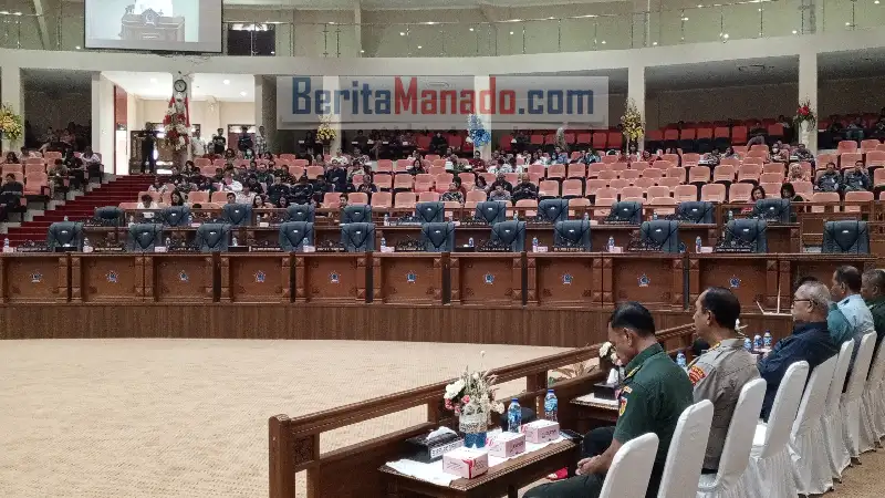 Wah! 42 Kursi DPRD Sulut Kosong Saat Paripurna Pergantian Antar Waktu