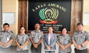 Kalapas Fentje Mamirahi Sambut Mahasiswa Unsrat yang Lakukan Penelitian di Lapas Amurang