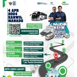 Sudah Dibuka! PT Pegadaian Kanwil V Manado Kembali Gelar Mudik Asyik Bersama BUMN