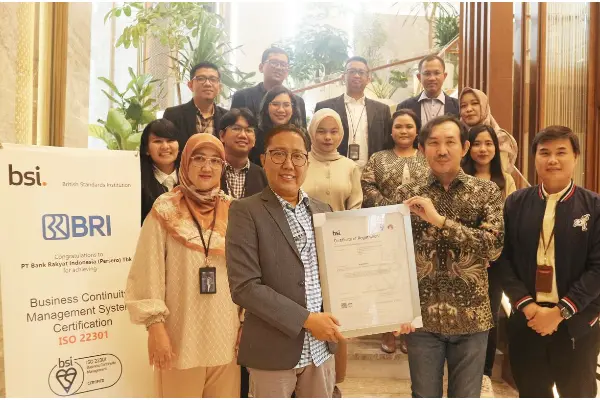 Jaga Keandalan Transaksi Nasabah, BRI Raih ISO 2230:2019-BCMS