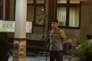 Kapolres Feri Sitorus Pimpin Apel Pengamanan Malam Takbiran Idul Fitri 1445 H
