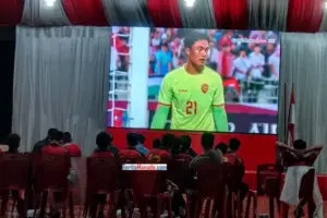 Meriah, Pemkab Minut dan Asprov PSSI Sulut Nobar Indonesia vs Yordania