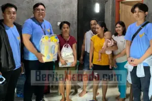 Tim Sulut Victor Mailangkay Bantu Pengungsi Erupsi Gunung Ruang