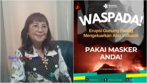 Waspadai Ancaman Abu Vulkanik Gunung Ruang, RSUP Kandou Manado Tekankan Pentingnya Penggunaan Masker