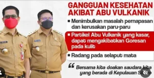 Dampak Erupsi Gunung Ruang, Joune Ganda Imbau Masyarakat Gunakan Masker saat Beraktifitas